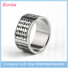 new products 2016 branded jewelry china style letter stainless steel jewelry rings